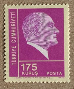 Turkey 1972 175k Ataturk, MNH. Scott 1929, CV $2.50