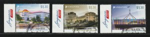 2015 SINGAPORE-AUSTRALIA-NEW ZEALAND Tripartite Joint Issue 3V set CTO SG#2284-6