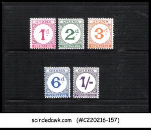 GHANA - 1958 POSTAGE DUE STAMPS SG#D14-D18 - 5V - MINT NH