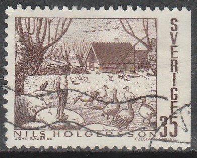 SWEDEN 838, THE ADVENTURES OF NILS. USED SINGLE. VF. (466)