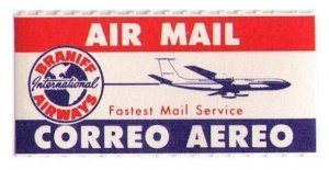 BRANIFF INTERNATIONAL 1928-1982, SCARCE 1960 AIRMAIL LABEL, CINDERELLA SALE