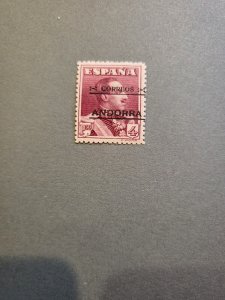 Stamps Spanish Andorra Scott #11a h