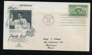 US 983 Puerto Rico Election ADDR ArtCraft cachet FDC