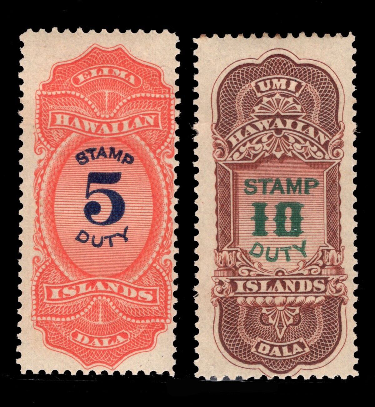 US Stamps Hawaii R15R16 Revenue Mint OG H LOT 84187* United States