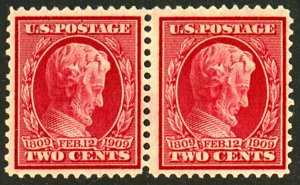U.S. #367 MINT PAIR OG LH