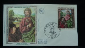 medieval art Duke de Bourbon by Master of Moulins FDC France 1972 (ref 57423)