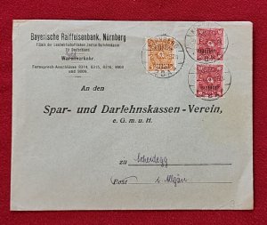 Germany Imperial German Deutsches Reich Bank cover Raiffeisenbank Nurnberg 1923