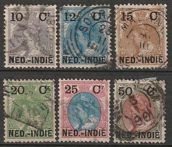 Netherlands Indies 1900 Sc 31-36 set used