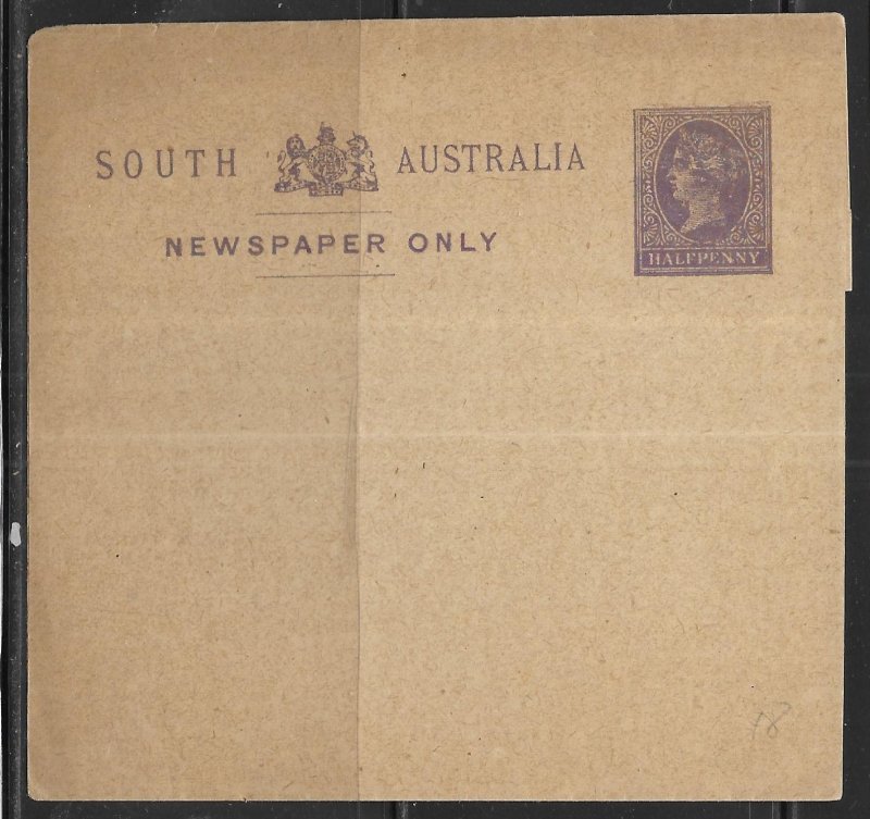 South Australia Postal Stationery Wrapper H&G 3 Unused