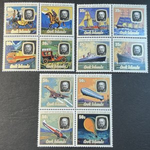 COOK ISLANDS # 514-516(a-d)MINT NEVER/HINGED---COMPLETE SET/BLOCKS OF 4---1979