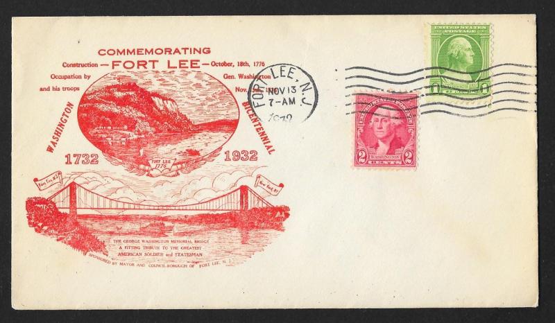 UNITED STATES Event Cover Commemorating Fort Lee 1932 Fort Lee