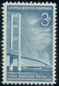 #1109, 3¢ MACKINAC BRIDGE, LOT 400 MINT STAMPS,  SPICE YOUR MAILINGS!!