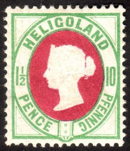 1875, Heligoland 10pfg, MH, Sc 17