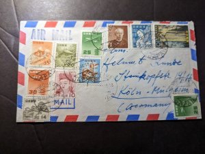 1959 Japan Airmail Cover Yokohama to Cologne Mulheim Germany