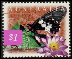 Australia 1532 - Mint-NH - $1 Greasy Butterfly (1997) (cv $2.10)