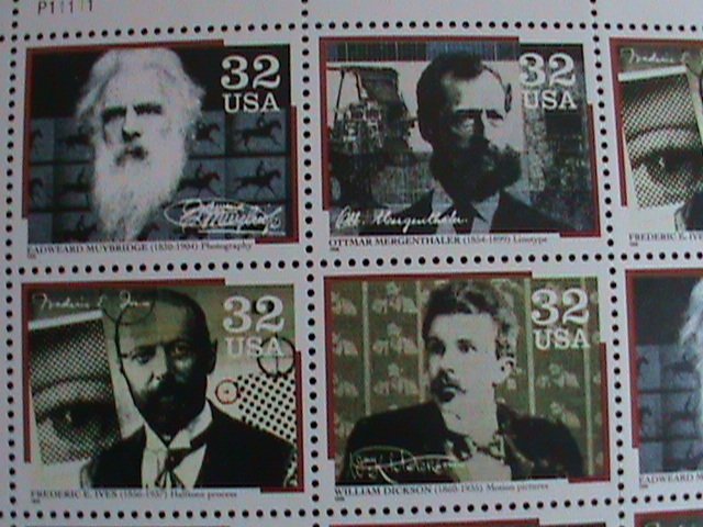 ​UNITED STATES-1996 SC # 3061-4 PIONEER OF COMMUNICATION STAMPS-MNH SHEET VF