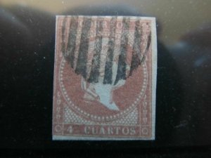 A13P34F59 Spain Spain España Spain 1856 Unwmk 4c fine used stamp-