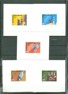 CENTRAL AFRICAN REP.  1976 SPACE #251-52+#C135-37 SET PROOFS MNH