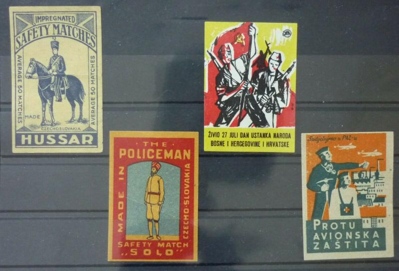 Match Box Labels ! military army police solider czechoslovakia GN1