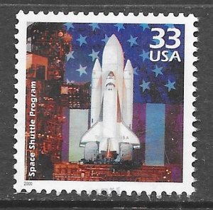 USA 3190a: 33c Space Shuttle Program, single, used, VF