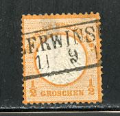 GERMANY - Scott #3, Used, Cat. $37.50