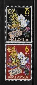 Malaysia 1963 4th world orchid conference Singapore Sc 4-5 Used A195