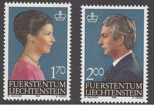 Liechtenstein #799-800 MNH set, Princess Maria Aglae & Prince Hans Adams