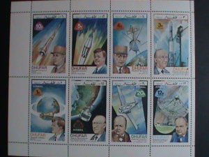 ​GRATE BRITAIN-DHUFAR STAMP-1972 FAMOUS PERSONS AND SPACE PROGRAMS-MNH SHEET