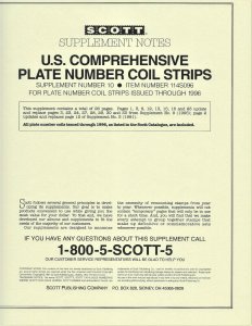 JASTAMPS: Scott U.S. Plate Number Coil Strips # 9 &10 Supplements