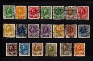 Canada-1911-25-SC 104-122,107a&112a-H & Used-George V