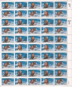 US Stamp - 1986 Arctic Explorers - 50 Stamp Sheet - Scott #2220-3