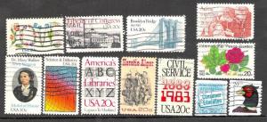 USA - 20c- 12 different-used 