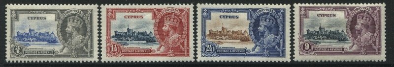 Cyprus KGV 1935 Silver Jubilee set mint o.g. hinged