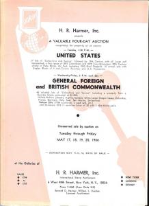 HR Harmer: Sale # 1704-1707  -  United States, General Fo...