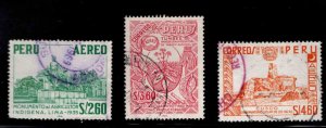 Peru Scott C210-C211 used airmail 1967 INA Imprint set