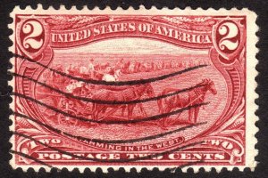 1898, US 2c, Trans-Mississippi, Used, Sc 286