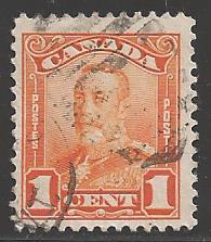 Canada 1928 King George V, 1 cent, Scott #149, used