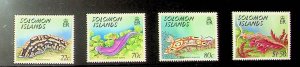 SOLOMON ISL. Sc 639-42 NH ISSUE OF 1989 - SEA LIFE - Sc$11 - (AS24)