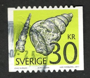 2011 Sverige Sweden - Sc #2650 - Sea Shells - Used 30KR coil stamp Cv $9.25