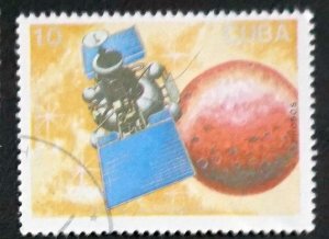 CUBA Sc# 3021  Outer SPACE exploration satellites 10c 1988 used cto