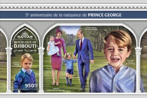 DJIBUTI - 2018 - Prince George - Perf Souv Sheet - Mint Never Hinged