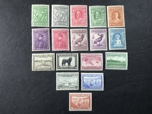 NEW FOUNDLAND # 183-199-MINT/HINGED------COMPLETE SET------1932-37