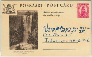 64668 - SOUTH AFRICA - POSTAL HISTORY: POSTAL STATIONERY CARD - WATERFALLS