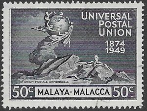 Malaysia- Malacca 21   1949   50c   VF  Used