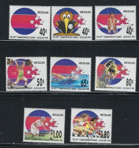 New Zealand 970-77 MNH 1989 Commonwealth Games