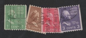 USA #848-851 USED-VF