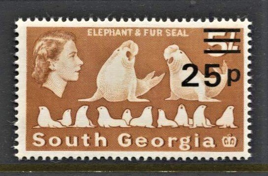 STAMP STATION PERTH -South Georgia #29 MNH OG VF Overprint Definitive Issue