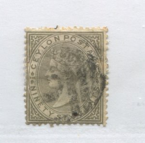 Ceylon QV 1872 96 cents used