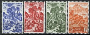 French AEF 1947 50c-1Fr Forest trees Yv 211-214 MNH
