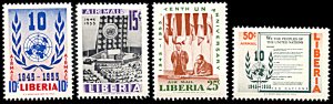 Liberia C93-C96, MNH, 10th Anniversary of the United Nations